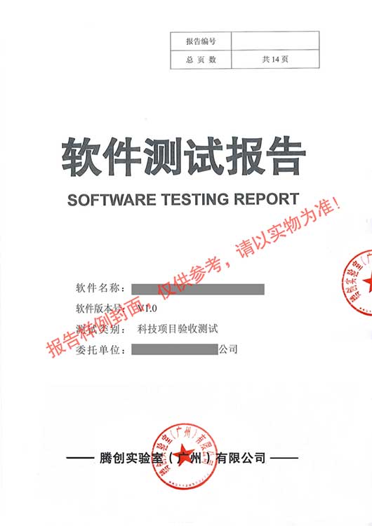 软件检测报告 深圳人工智能软件应用示范项目申报的关键支撑